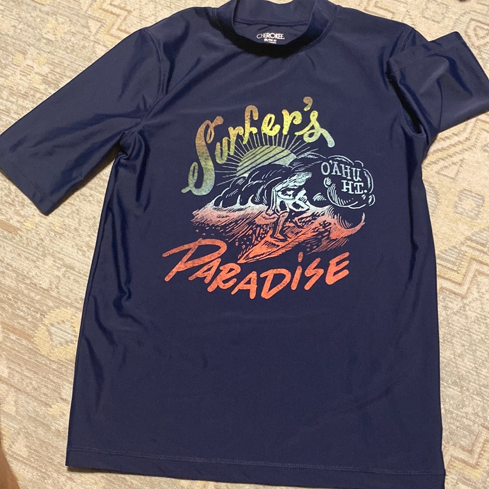 CHEROKEE BOYS SIZE XL/TG/16 SWIM SHIRT